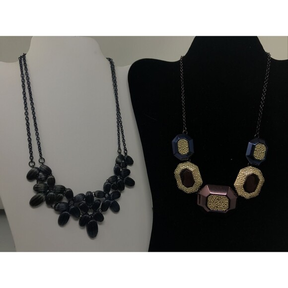 Lot of 2 VTG Liz Claiborne w BB Hangtag Necklace Bib & Multi Color Chunky - Picture 11 of 11